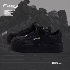 Women's Lace-up Non-slip Skate Shoes - Comfy Low Sneakers