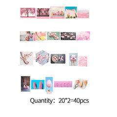 40pcs Travel Washi Sticker Pack Scrapbooking Accessories