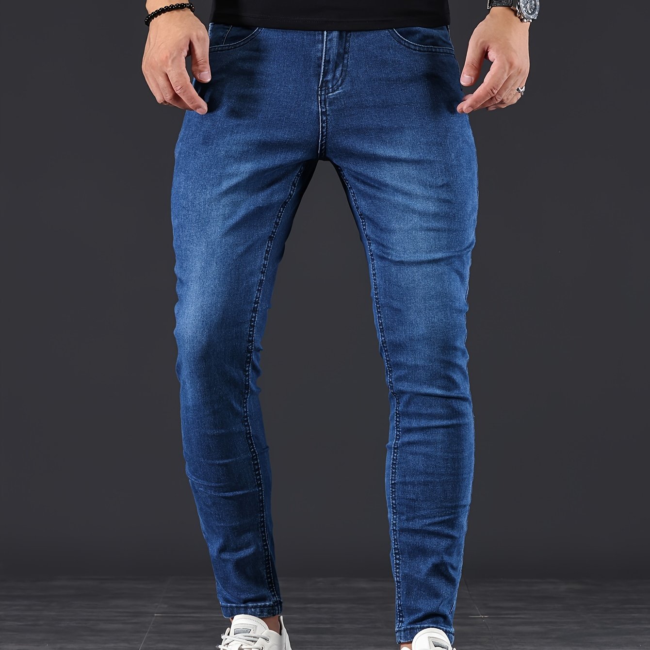 Men's Slim Fit Distressed Stretch Denim Pants