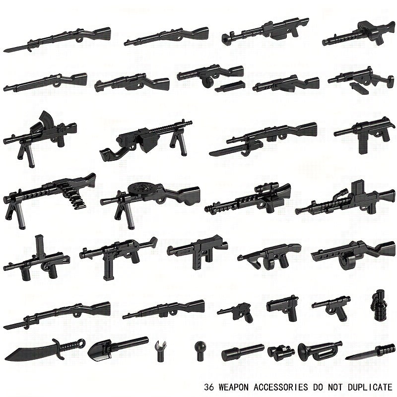 Military Minifigures Building Blocks Weapon Accessories Equipment Bag