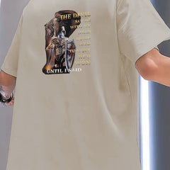 Men's Knight Graphic T shirt Casual Mid Stretch Breathable Tee