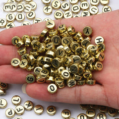 100pcs Antique Alphabet Beads for DIY Jewelry Making