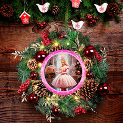 Pink Princess Christmas Suncatcher Hanging Decor