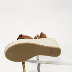 Women's Ruffled Wedge Espadrille Sandals