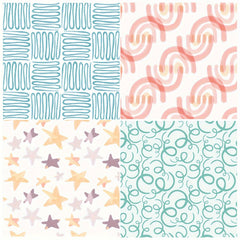 12pcs Bohemian Series Scrapbook Paper Art Card Pattern Paper