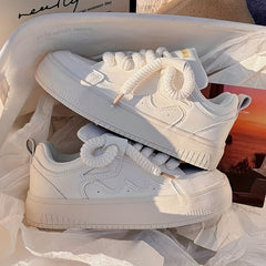 Women's Platform Skate Shoes Lace Up Low Top Sneakers