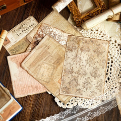 50pcs Vintage Stationery Plants Paper Collage Material