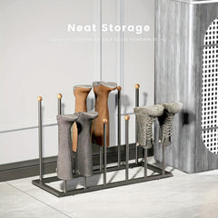 Metal Boots Storage Rack Space Saving Organizer
