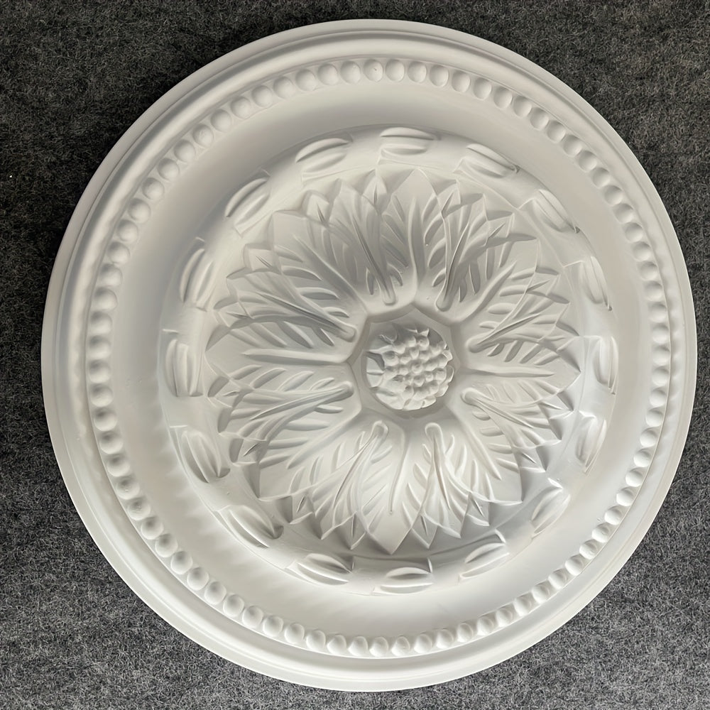 French PU Lamp Panel Round Ceiling Decoration European Gypsum Chandelier Base