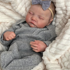 19" 49cm Reborn Doll Sleeping Doll Artificial Volumetric Skin Tone Hand Painted