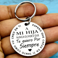 Spanish Keychains For Son Daughter Inspirational Gift From Parents