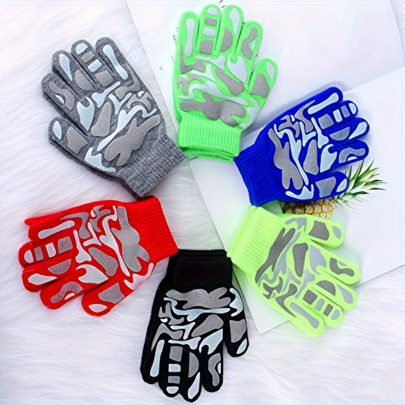 1 Pair Kids Winter Magic Gloves Warm Children's Soft Cozy Knit Gloves
