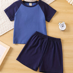 Boys Pajamas Set Short Sleeves Tops & Bottoms Cozy Homewear