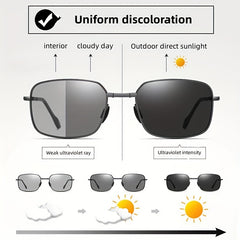 Men's Polarized Square Sunglasses for Holiday Party