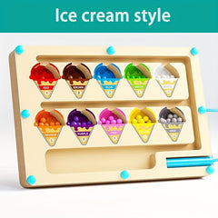 Wooden Magnetic Number Maze Puzzle Toy for Kids