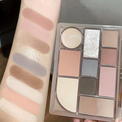 Brightening Eyeshadow Palette High Gloss Powder Blush Contouring Makeup Palette