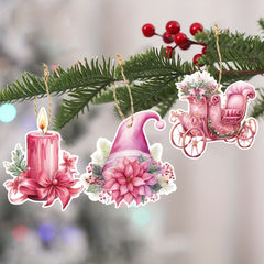 Christmas Hat Socks Candles Decoration Tree Ornaments
