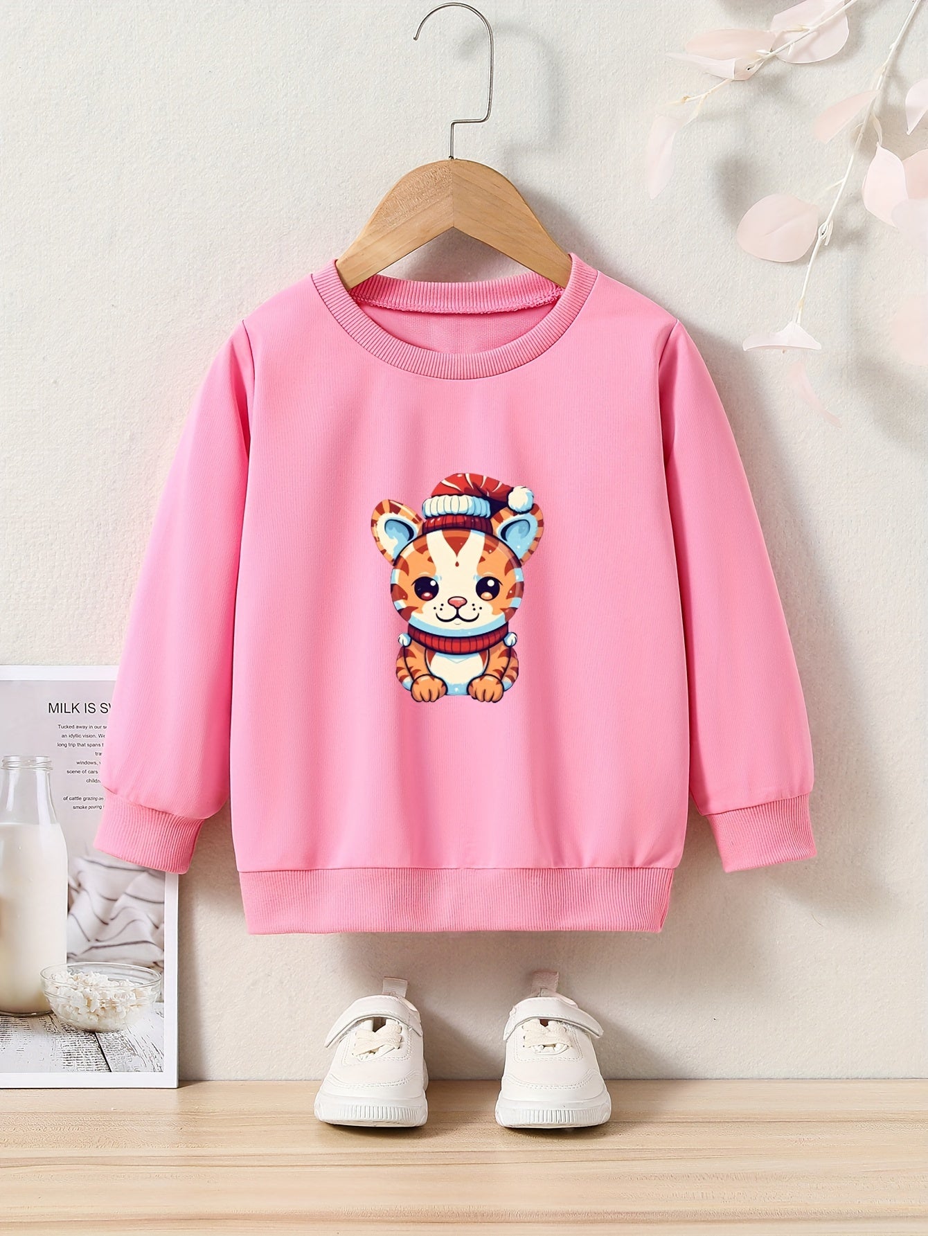 OERYUI Christmas Kitty Sweatshirt Kids Gift