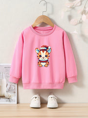 OERYUI Christmas Kitty Sweatshirt Kids Gift