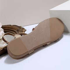 Women's Cross Strap Flat Sandals Open Toe Beach Sandals