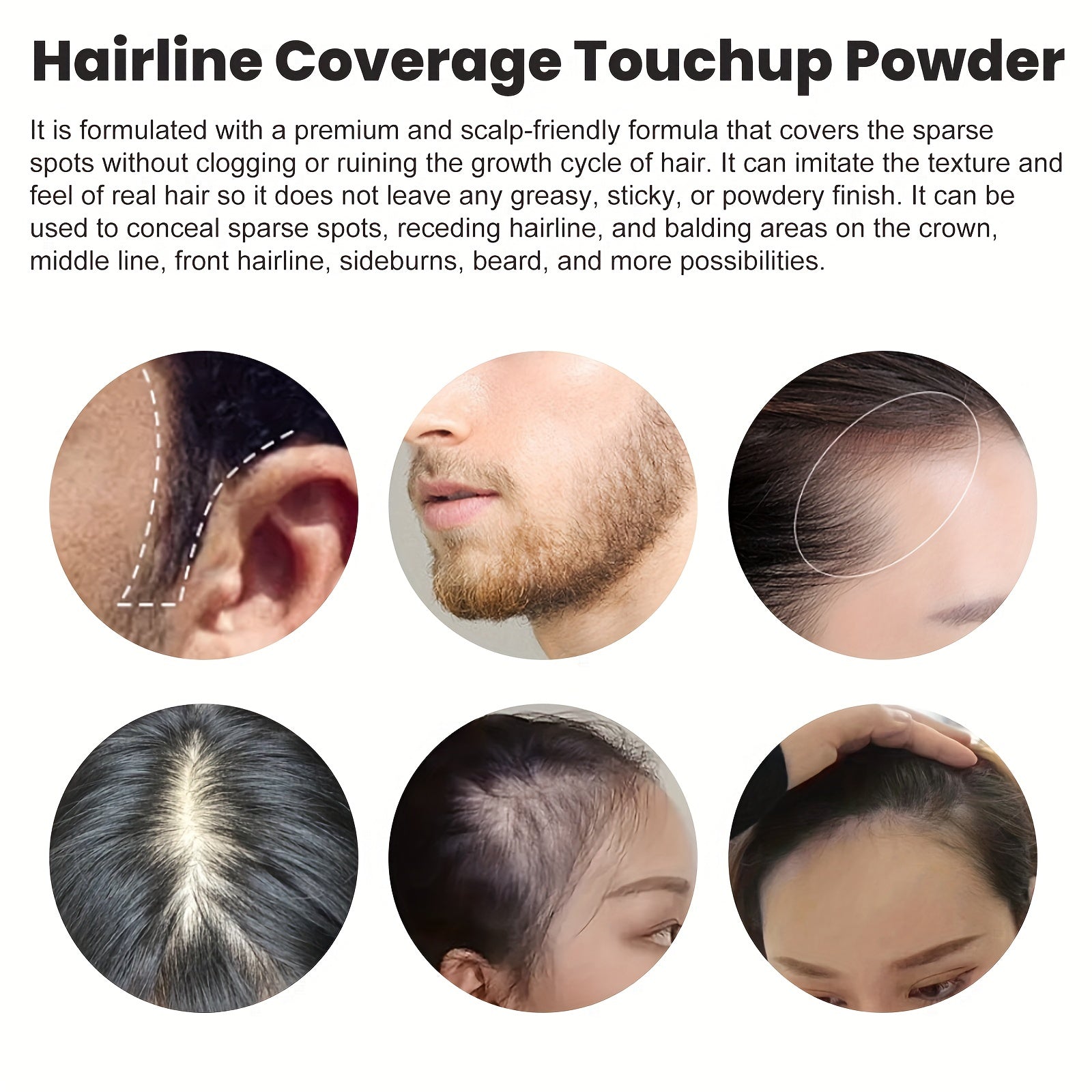 Hairline Covering Powder - Conceal Hairline for Thick Hair