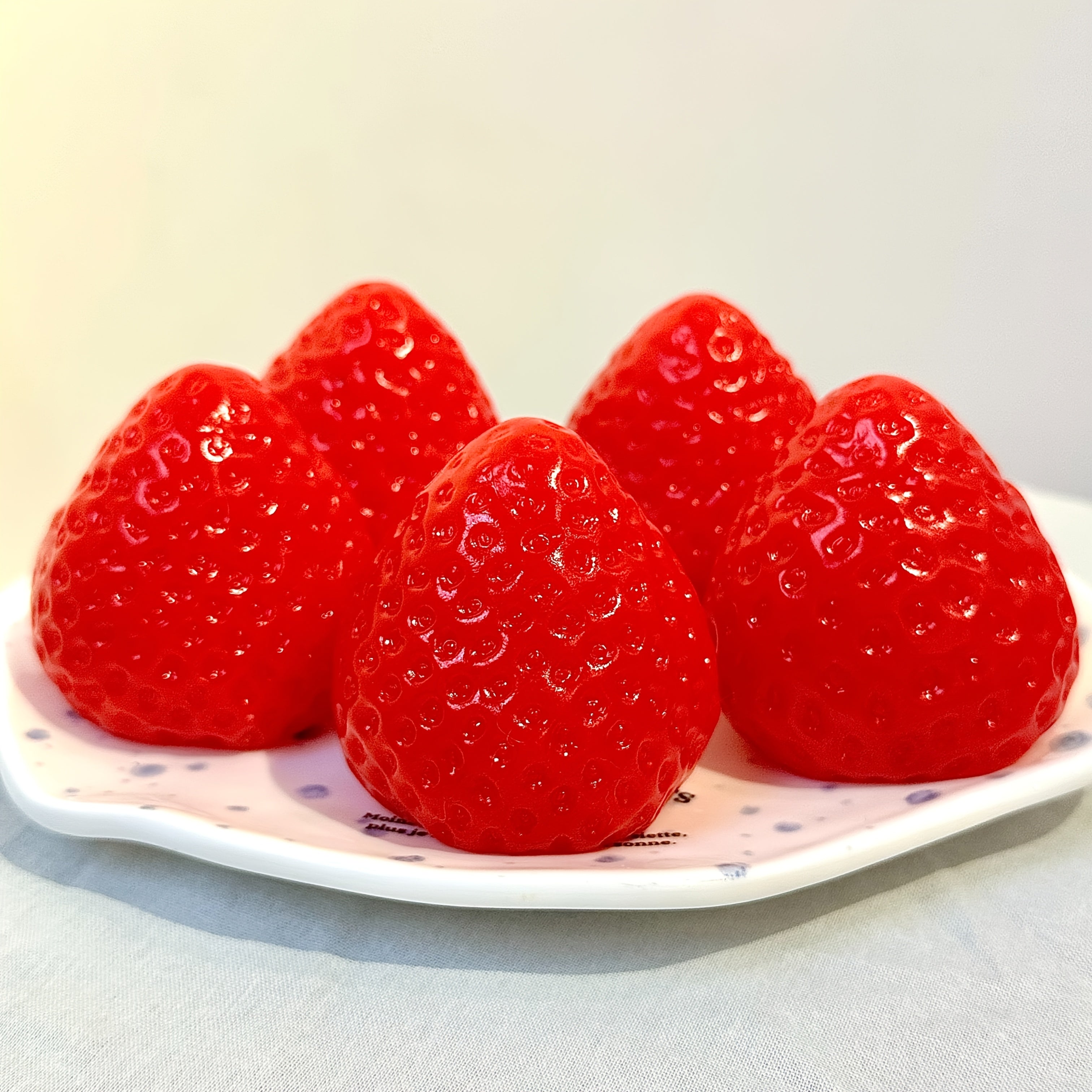 Red Strawberry Squishy Stress Relief Toy TPR Material Fun