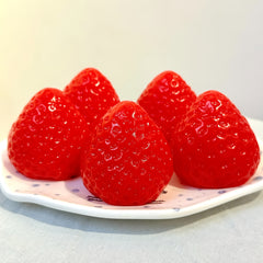 Red Strawberry Squishy Stress Relief Toy TPR Material Fun