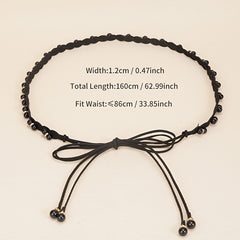 Faux Pearl Rope Belt Women's Tie up Style Skirt Waist Chain