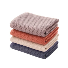 4pcs Waffle Cotton Towels 33x72 Absorbent Soft Hand Towels Multiple Colors