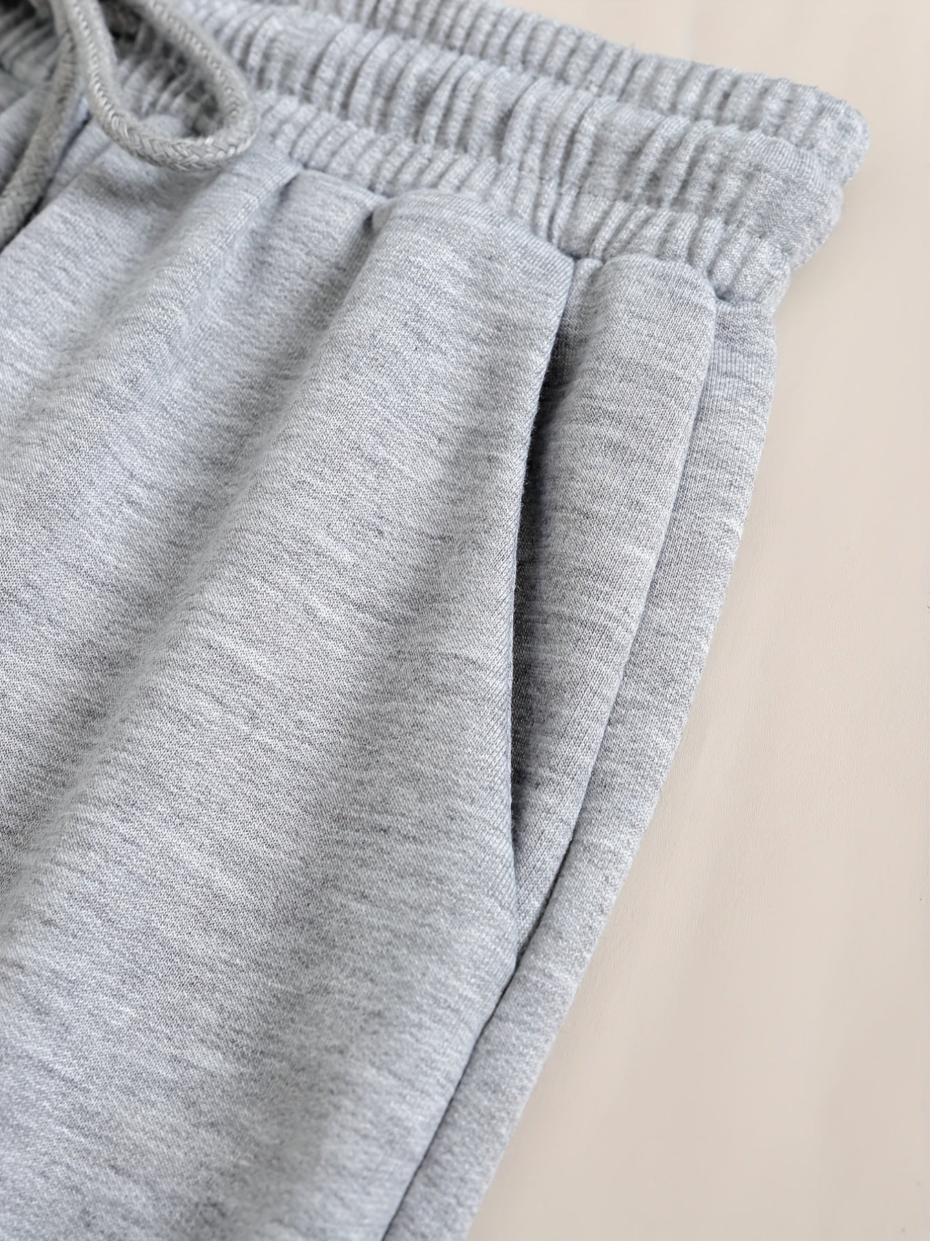 Casual Solid Sports Shorts With Pockets Tie Waist for Women