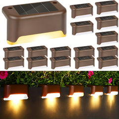 Solar Deck Lights Outdoor LED Waterproof Solar Fence Lights
