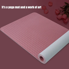 TPE Yoga Mat Non Slip Double Sided Fitness Mat For Plank Support