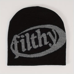 American Retro Couple Style Embroidery Knitted Coldproof Hat Autumn Winter Beani
