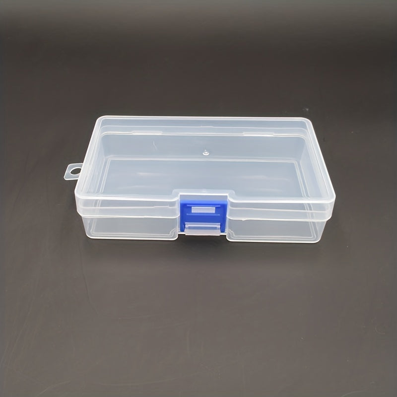 Transparent Plastic Lock Box Desktop Storage Portable Accessories Jewelry