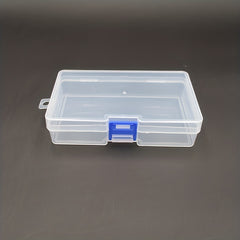 Transparent Plastic Lock Box Desktop Storage Portable Accessories Jewelry