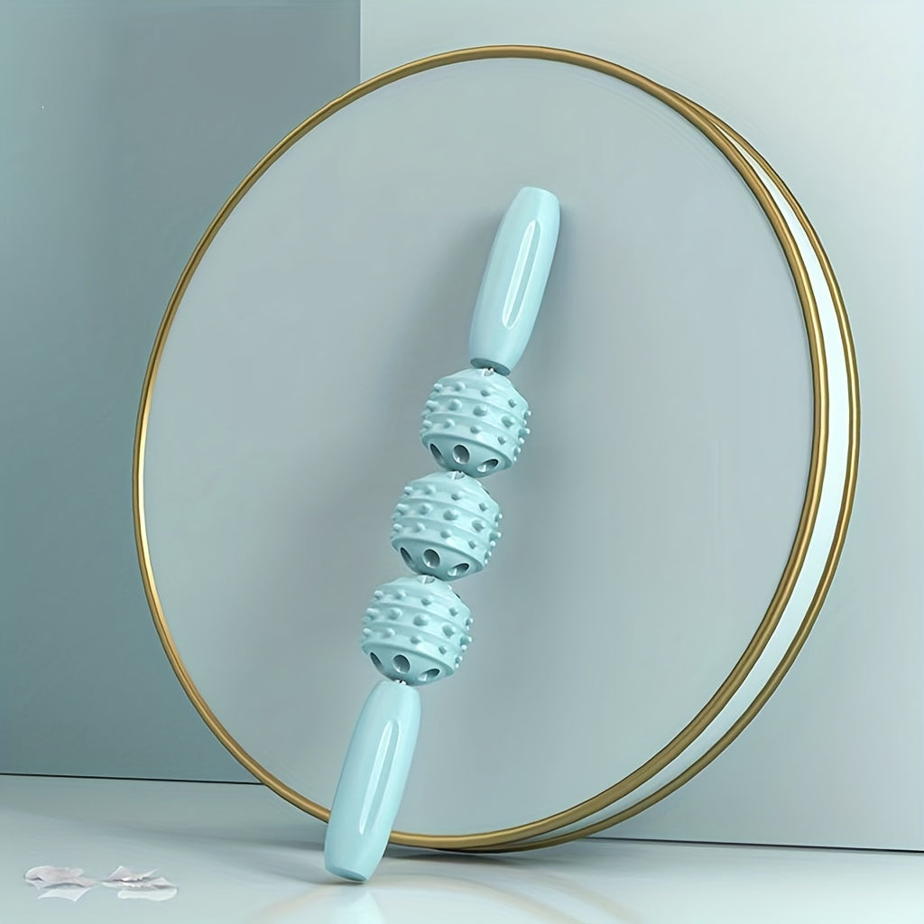 3 Wheels Yoga Stretching Roller Fitness Massage Stick