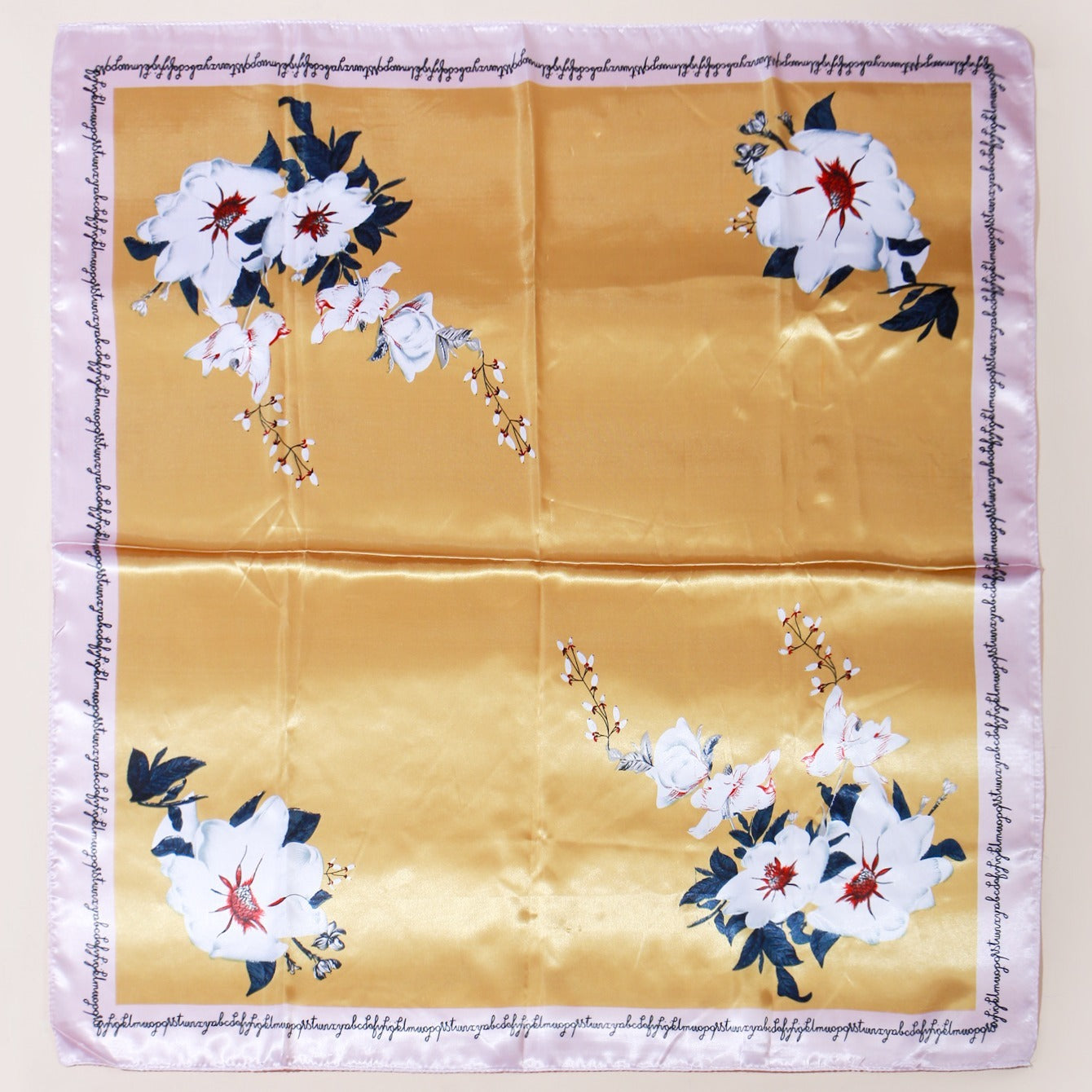 Flower Print Scarf Multifunction Large Bandana Headscarf Head Wrap