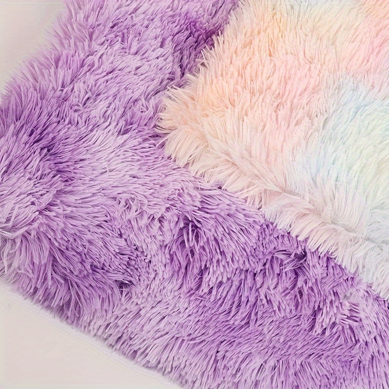 Colorful Plush Rainbow PV Velvet Tie-dye Fur Toy