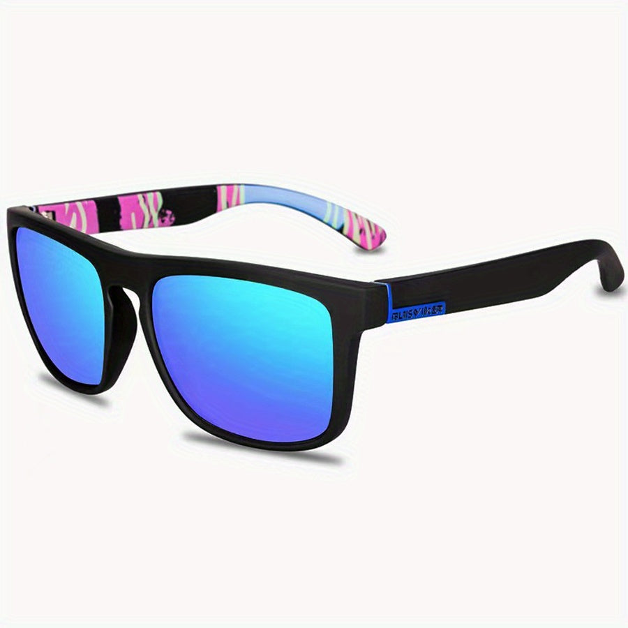 Men's Square Sunglasses Pattern Frame Polarized