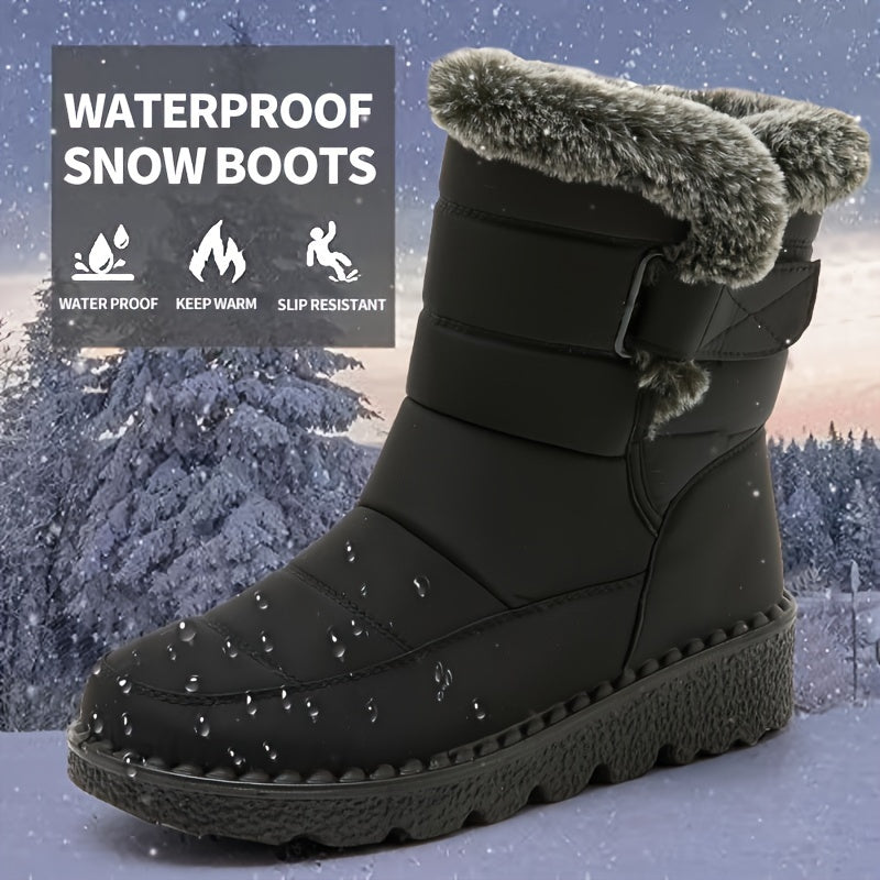 Waterproof Faux Fur Lined Snow Boots