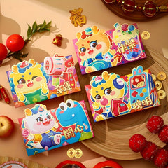 4pcs Dragon Year Red Envelope Colorful Zodiac Red Packet