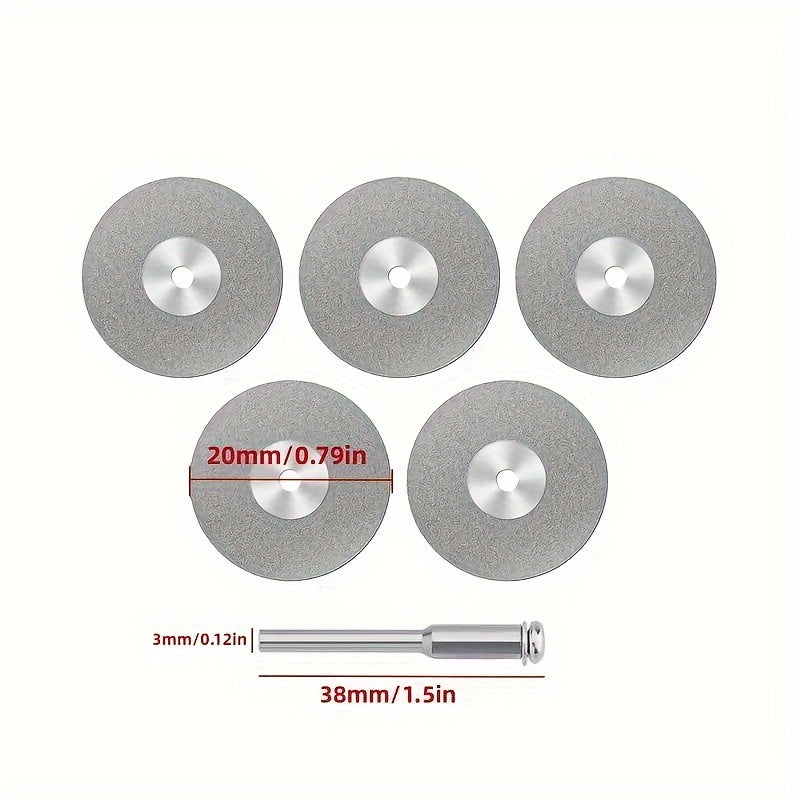 12pcs Mini Diamond Cutting Disc Set for Rotary Tools - Diamond Grinding Wheels