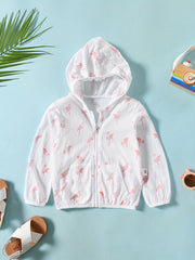 Toddler Girls Flamingo Sun Protection Hooded Shirt Jackets