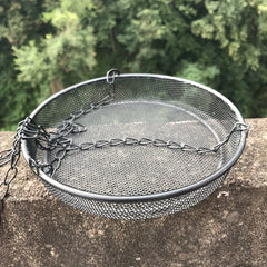 Metal Mesh Hanging Bird Feeder Tray Platform for Outdoor Yard Garden