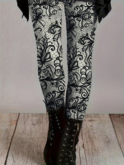 Floral Print Stretch Skinny Leggings