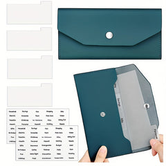 Budget Envelope Cash Wallet for Wallets with Tab Stickers