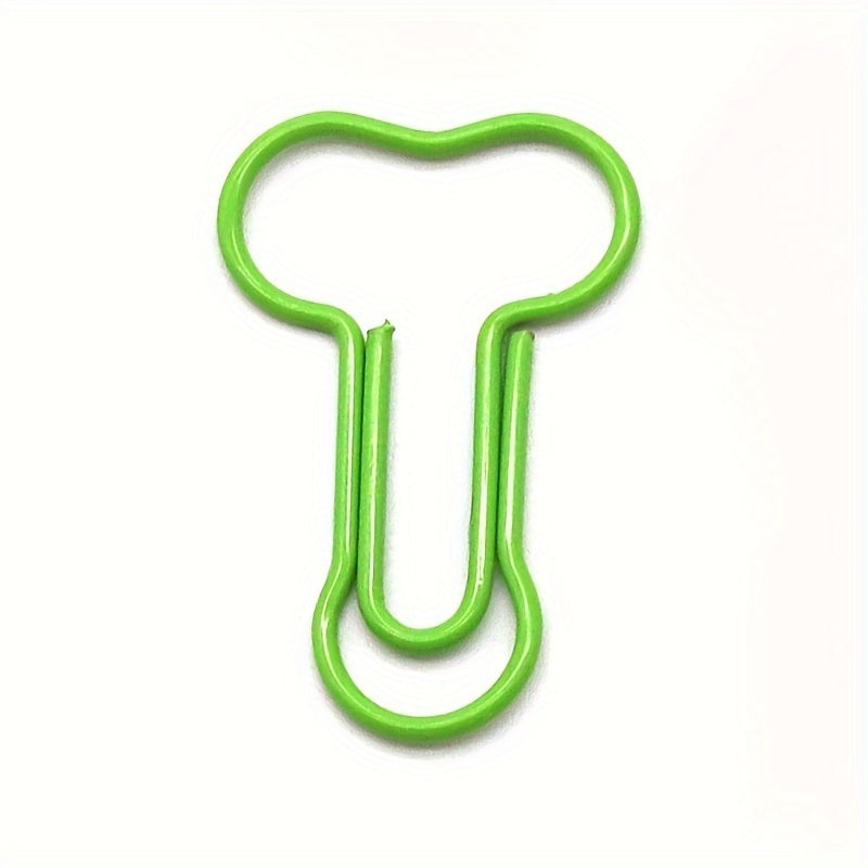 21pcs Cartoon Shaped Paper Clips Office Stationery Special Plastic Clips
