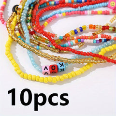 Colorful Elastic Beaded Body Waist Belly Chain for Woman Girl