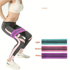 3pcs Fitness Elastic Bands Resistance Level Exercise Training