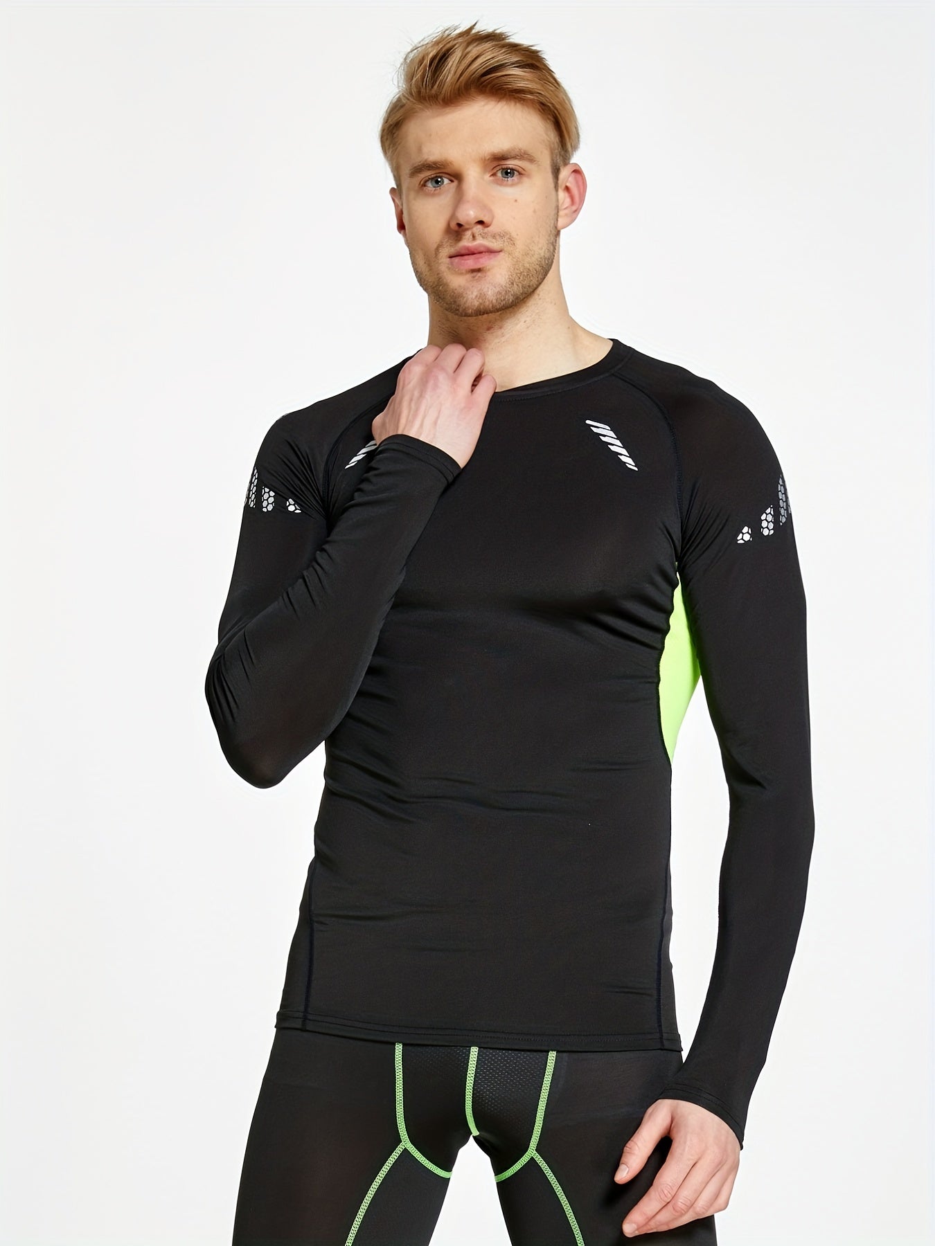 Men's Compression Workout Shirts - High Stretch Breathable for Gym Running